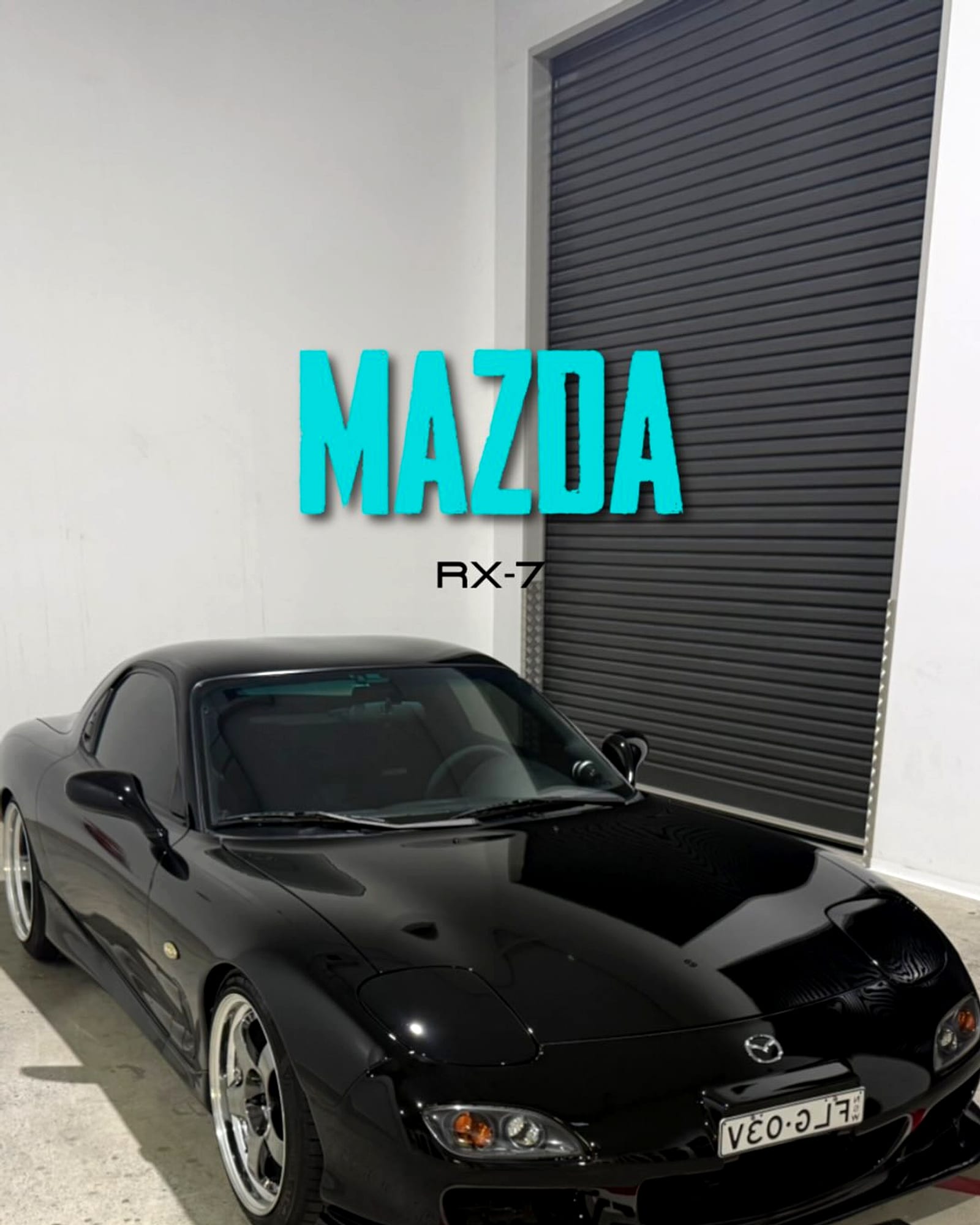 Black Mazda RX-7 after ceramic coating by TSM Detailing