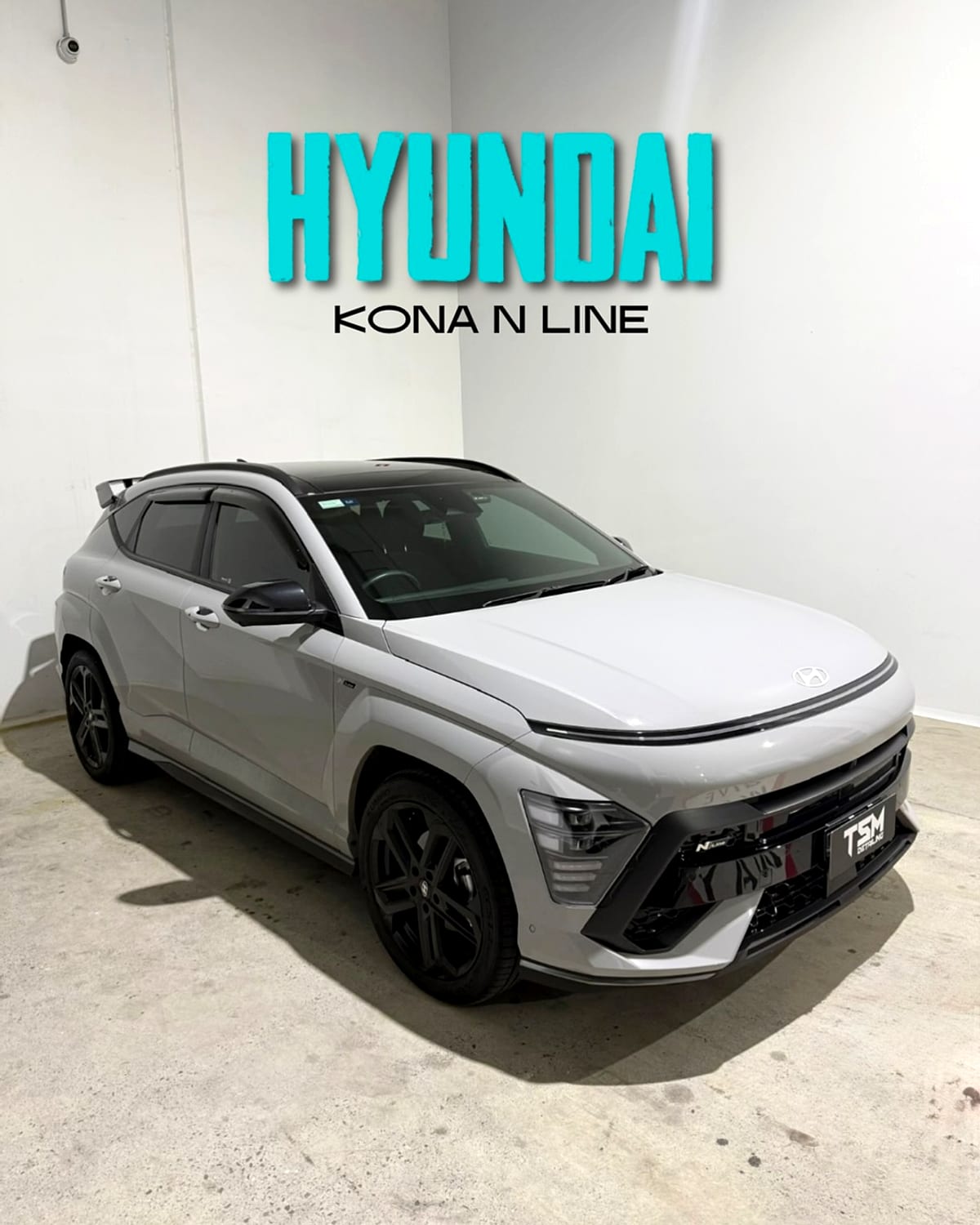 Hyundai Kona N Line after paint correction and ceramic coating
