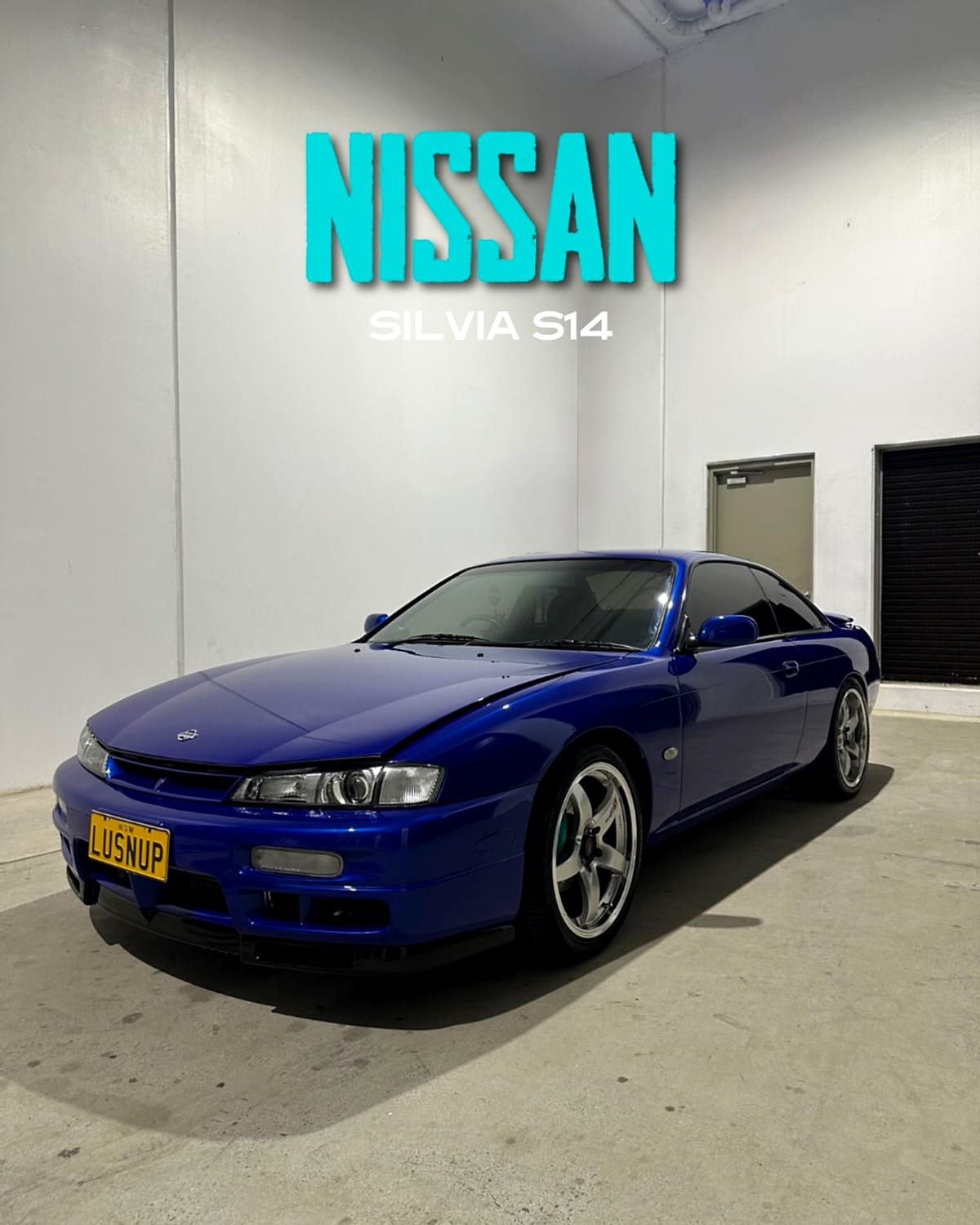 Blue Nissan Silvia S14 after paint correction and ceramic coating