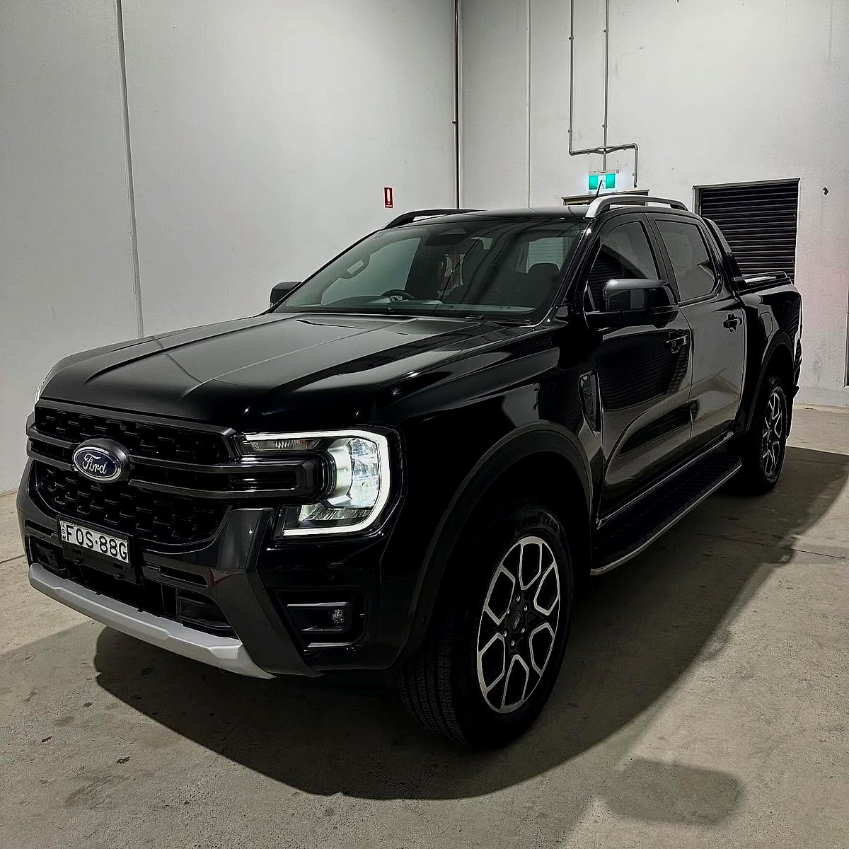 Black Ford Wildtrak after full polish and ceramic coating